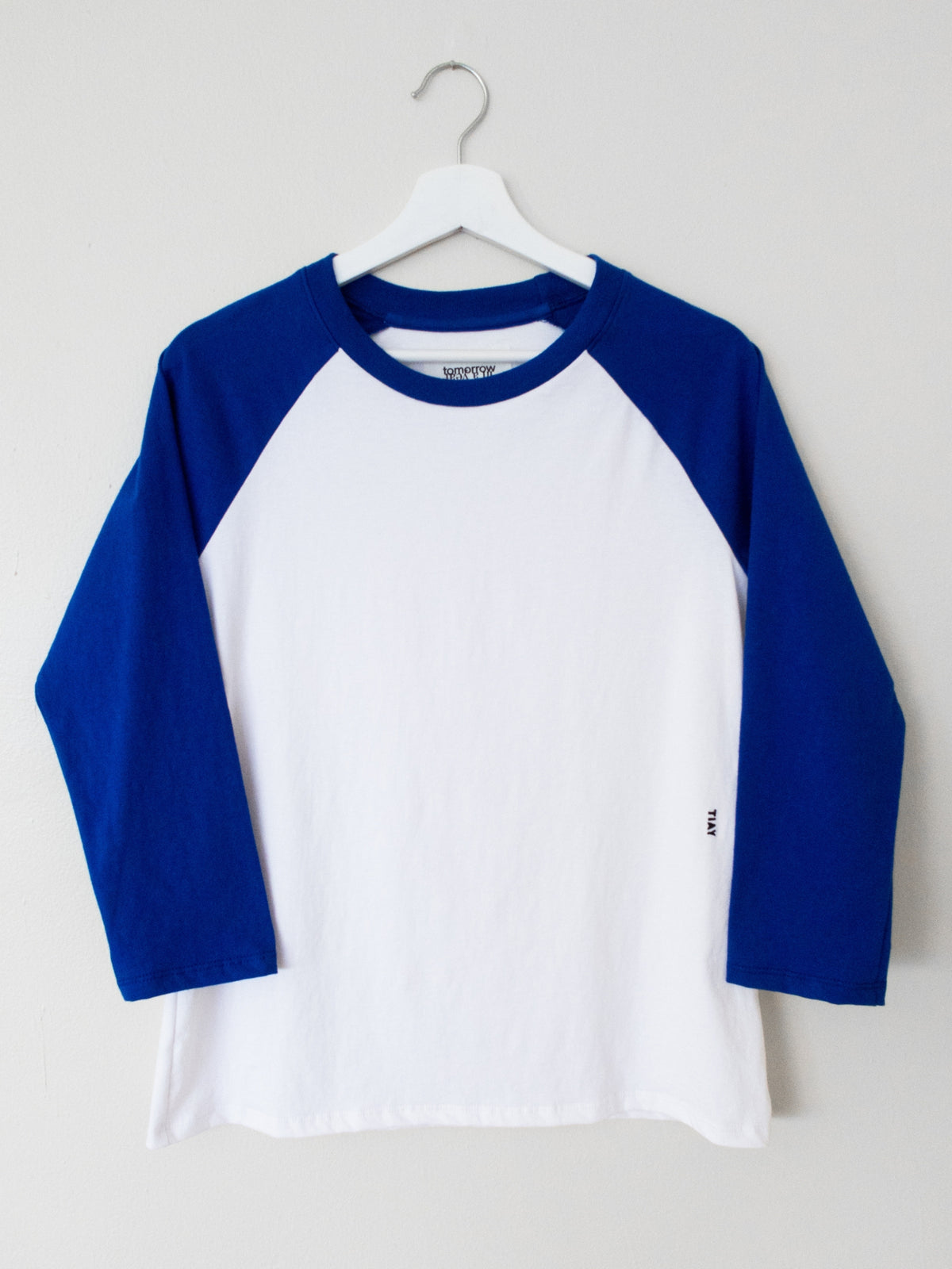 Relaxed-Fit Raglan Baseball T-shirt - Royal Blue/White