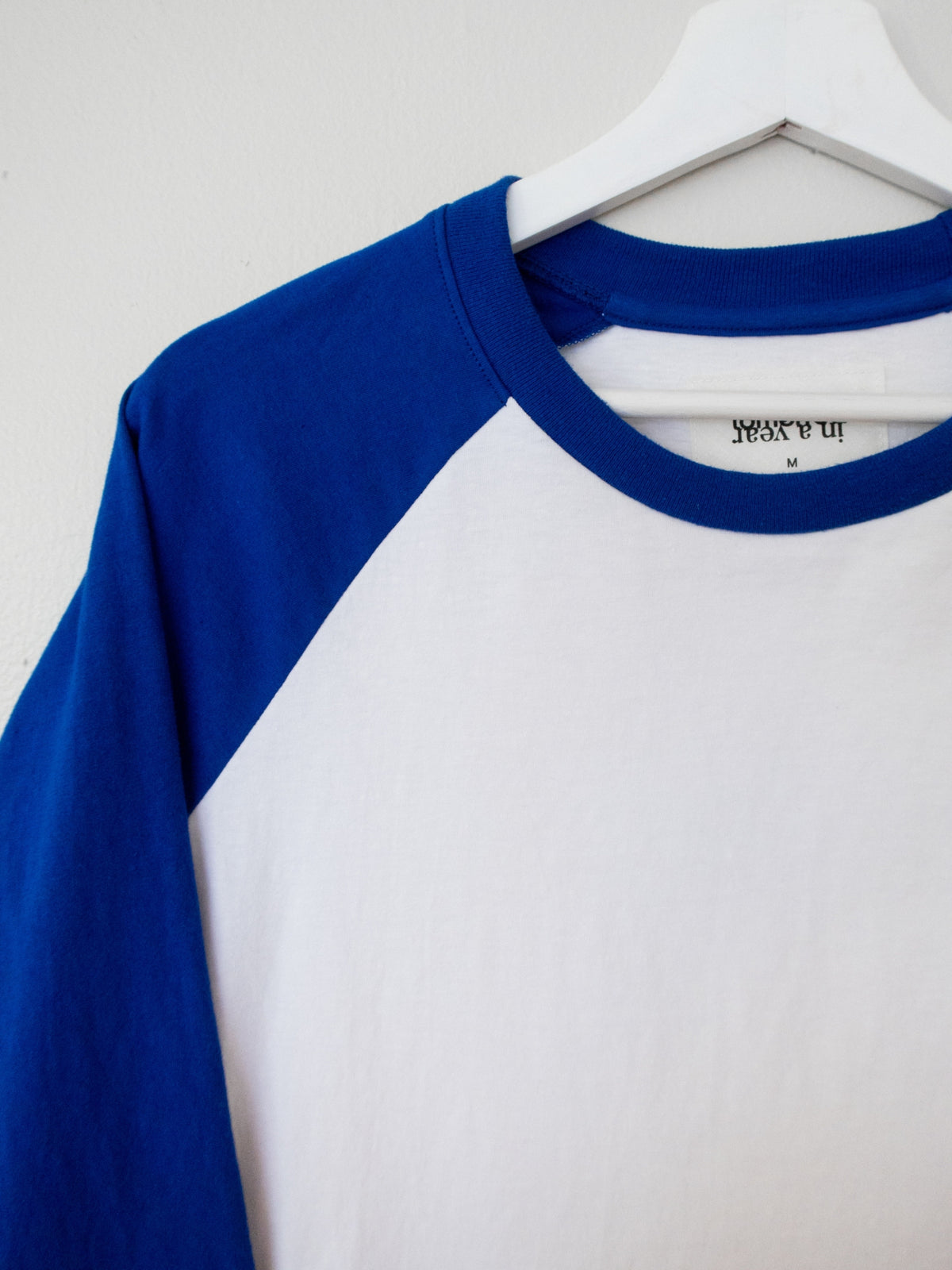 Relaxed-Fit Raglan Baseball T-shirt - Royal Blue/White
