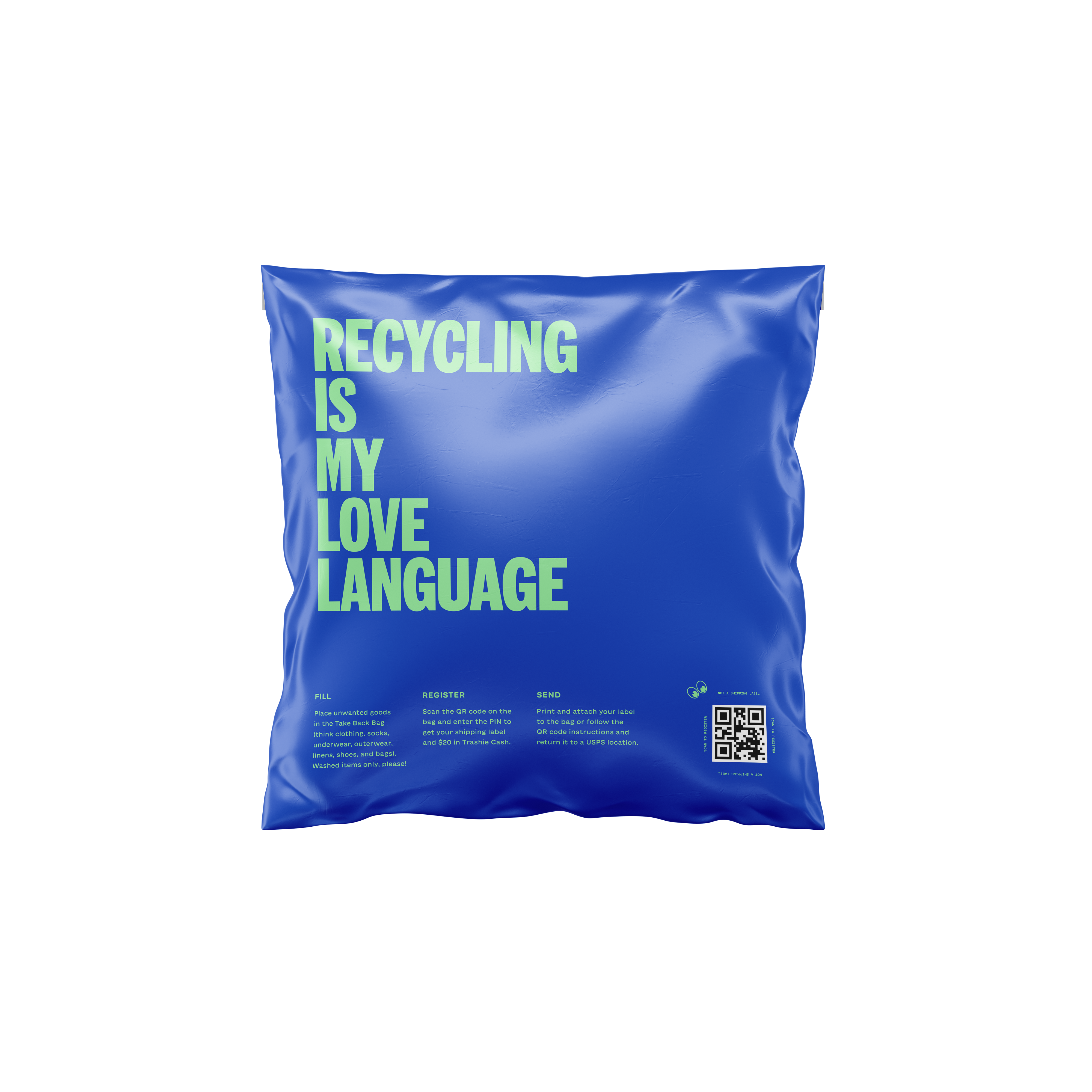 Blue take back bag