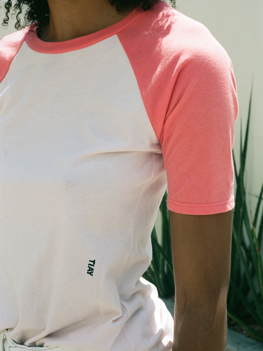 Short sleeve baseball tee top