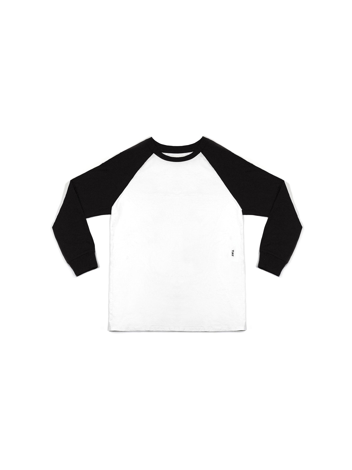 Unisex Raglan Loose Fit T-shirt - Black/White