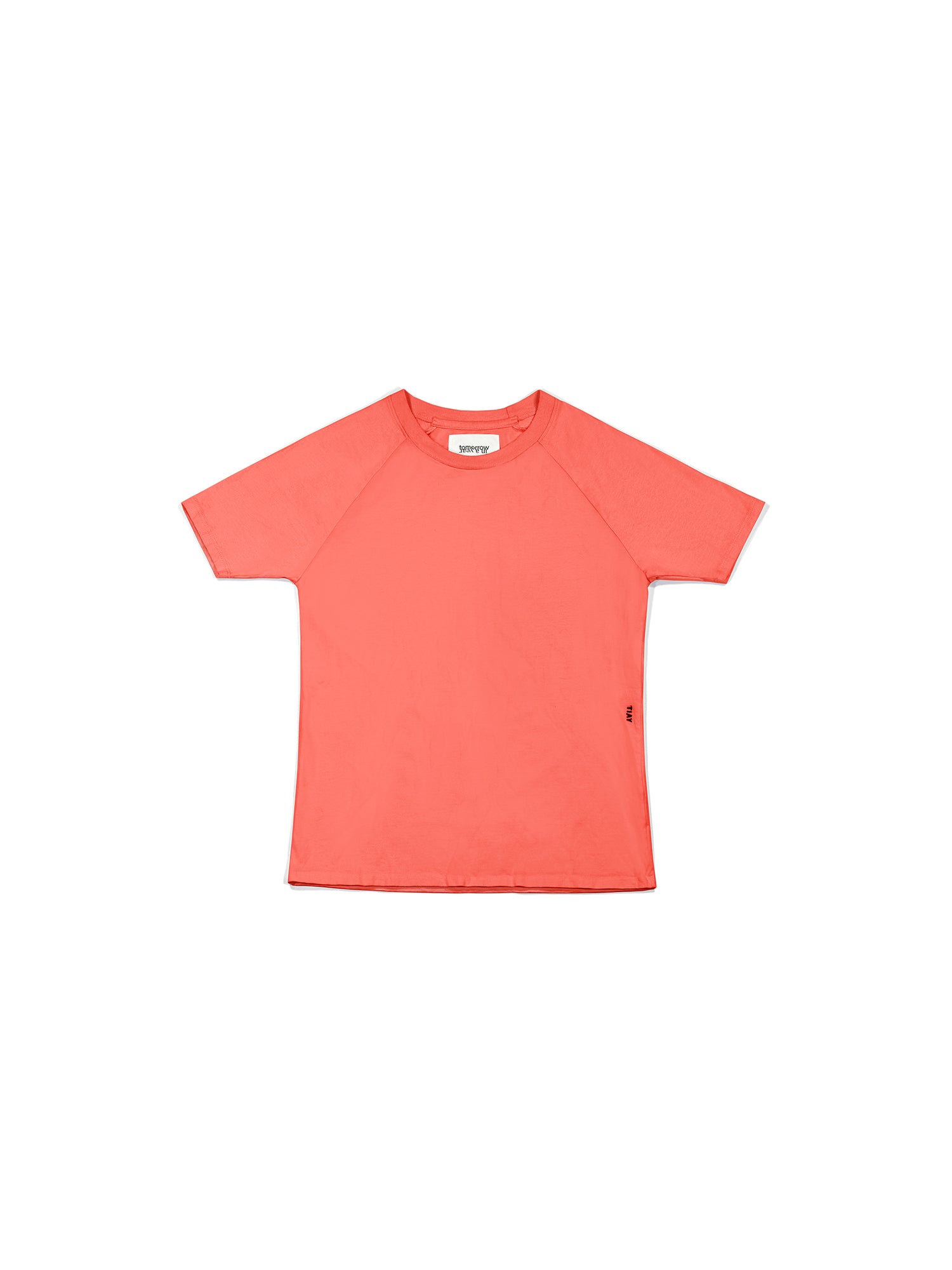 Monochrome Slim Fit Raglan T-shirt - Coral