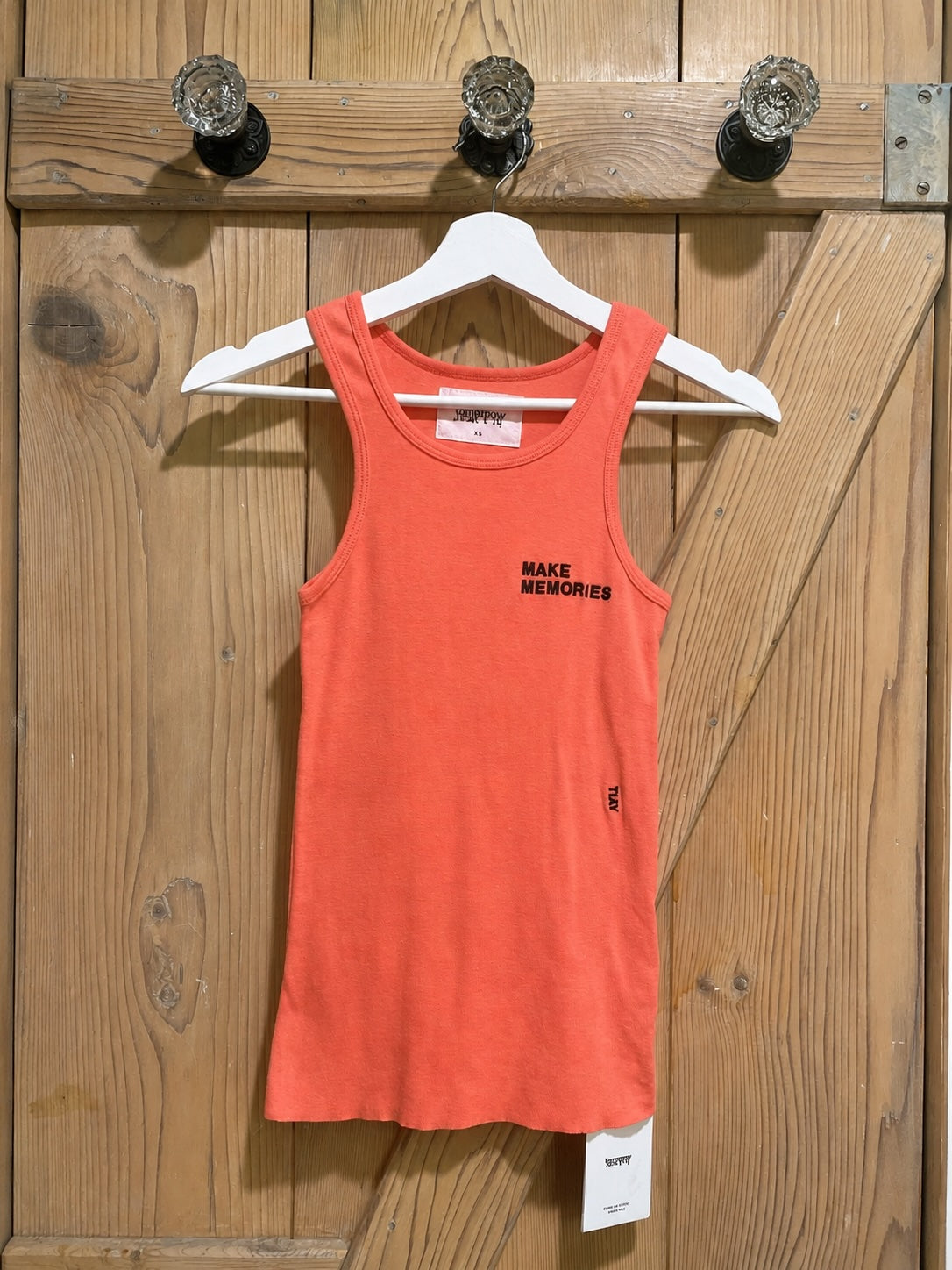 Baby Rib tank top - ultra-soft cotton - "Make Memories" embroidery