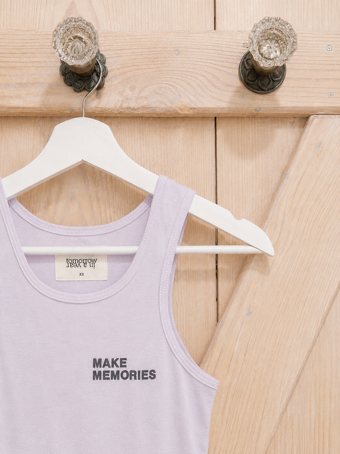 Baby Rib tank top - ultra-soft cotton - "Make Memories" embroidery
