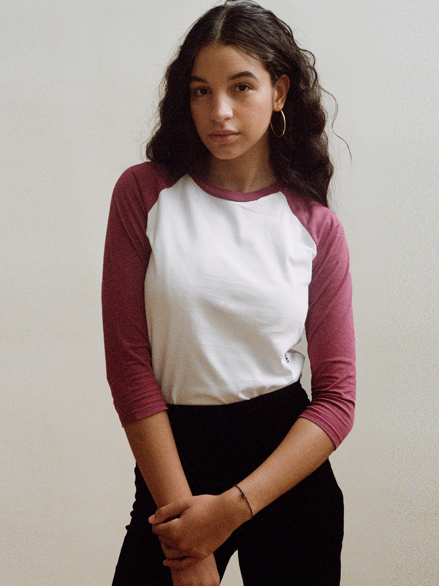 Women's two tone raglan shirt