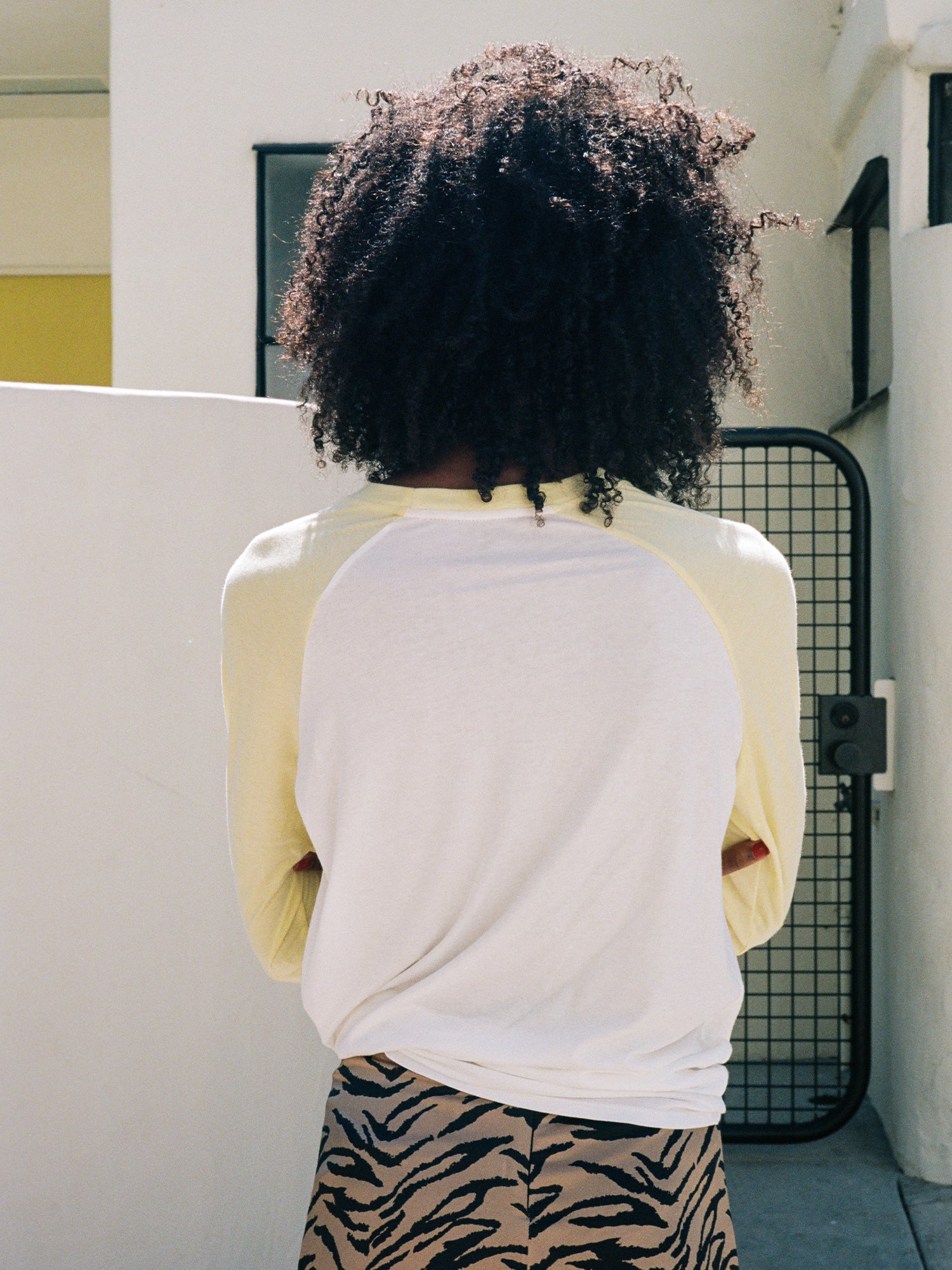 Unisex Raglan Loose Fit T-shirt - Yellow/White
